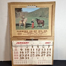 1967 COOP Farmers Advertising Calendar Newman Grove Nebraska Farm Feed Oil picture