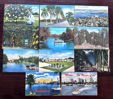 11 COLORFUL VINTAGE FLORIDA FL POSTCARDS CIRCA 1945-1957 - A330 picture