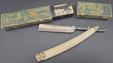VINTAGE F.W. Engels Special Straight Razor with Original Case Germany  picture