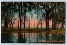 1917 Pass Christian Mississippi MS Vintage Postcard Mirror Pond Exterior Posted picture