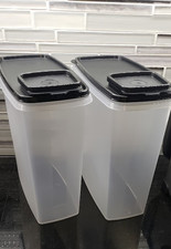 TUPPERWARE Modular Mates XL Cereal  Keeper STORER  GET 2 CONTAINERS NEW IN BLACK picture