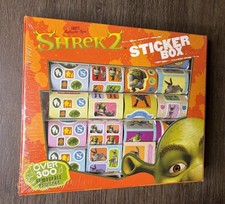 2002 Shrek 2 Movie Sticker Box - 300 Packs ~ Factory Sealed picture
