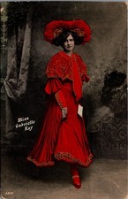Miss Gabrielle Ray Edwardian Actress Real Photo Postcard 1906 Posted picture