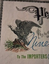 SLING'S 🪙Vintage 1908 ROCK ISLAND ILLINOIS PEOPLES NATIONAL BANK Check Eagle 🎨 picture