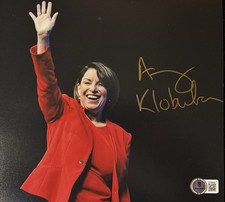Amy Klobuchar Signed 8x10 Photo Presidential Candidate BAS COA Autograph picture