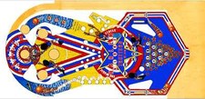 Bally Harlem Globetrotters Pinball Machine Playfield Overlay picture