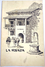 1980s LA POSADA MEXICAN RESTAURANT vintage dinner menu LIVERMORE, CALIFORNIA picture