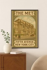 The Met Fifth Avenue Poster - Vintage Style Art Print 24x36 picture
