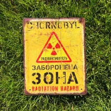 Chernobyl Prohibited Zone Metal plate Chernobyl NPP Nuclear Power Plant Ukraine picture