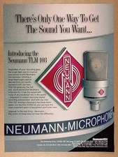 1998 Neumann TLM 103 Microphone vintage print Ad picture