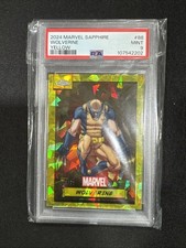 2024 Topps Chrome Marvel Sapphire Yellow Wolverine /75 PSA 9 picture