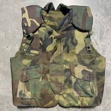 Vintage 80s US Army USGI Woodland Camouflage Fragmentation Flak Vest LARGE picture