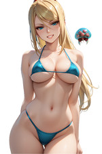 Zero Suit Samus Waifu Weatherproof Anime Sticker 6