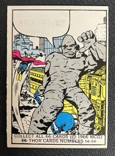 Thor 1966 Donruss Marvel First Print Card #66 has writing on card picture