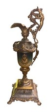 ANTIQUE 19c FRENCH RARE BRONZE GILT ORMOLU VERY ORNATE EWER picture