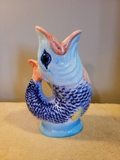 Vintage Ceramic Majolica Gurgle Jug - Portuguese picture