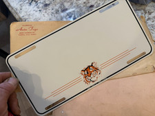 Vintage Groff Signs Tiger Aluminum License Plate Auto Tag Tampa FL NOS w/ Envlop picture