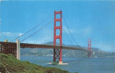 Postcard CA: Golden Gate Bridge, San Francisco, Posted 1955 picture
