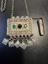 Vintage Taweez Prayer Box Pendant Necklace Ethnic Tribal Amulet Middle eastern picture