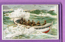 1910 GUTHERMANN'S COSMOS SOAP ADVERTIZING CARD SERIE 578 #2 RETTUNGSBOOT picture