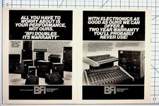 BFI Vintage Pro Audio Ad 1970s Speakers Mixers Amplifiers Elkhart IN Ephemera picture