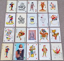 20 x Vintage Joker Single Playing Cards All Different Jokers Swap Singles (s) picture
