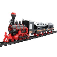 Northlight 13-Piece Red Black Battery Lighted Animated Train Set Sound picture