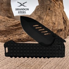 PMP Knives Kodiak Frame Lock Milled Black Titanium & Black M390 PMP065 Knife picture