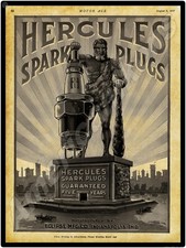 1917 Eclipse Hercules Spark Plugs of Indianapolis NEW Metal Sign - Large Size  picture