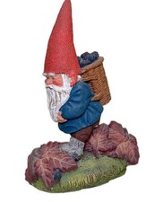 Rien Poortvliet Artina Gabriel Gnome Figurine Vtg 1988 USA #108 Fall Fruit Baske picture