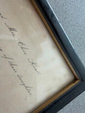 Antique Framed Wedding Invitation From 1900 San Antonio TX picture