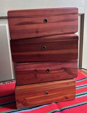 Group of 4 Miniature Lane Cedar Chests 9 x 5 x 3 1/2