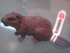 Retired Schleich Beaver 14245 animal PVC figure figurine model with tag Rare picture