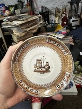 Etruscan Vases Dinner Plate Transferware T J & J Mayer Rust Brown Antique picture