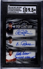 2026 Leaf Pop Century Silver Crystal Co-Stars  Triple Auto Card 1/1 🔥 ⚾️ picture