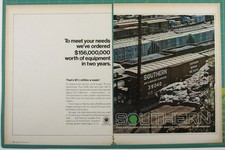 Print Ad Southern Railways Equipment Investment 1969 Freight Modern Rail Fleet picture