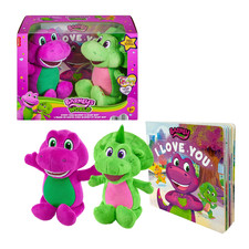 Barneys World Toddler Toys By Fisher-Price 9 Inch Barney Baby Bop Plushes Story picture