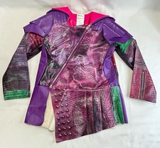 Disney Descendants Mal Costume Jacket Faux Leather Purple Girls Size Small 4-6X picture