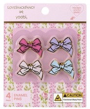 New LoveShackFancy x Target - Yoobi 4pk Enamel Pins Bows picture