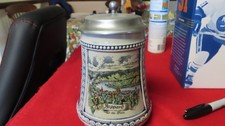 GERZ VNTG GERMAN BEER STEIN Pewter Lid Boppard Germany picture