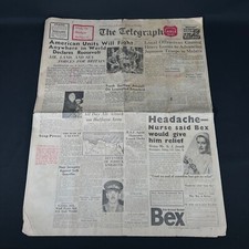 1942 jan 7 “American Units Will Fight Anywhere in World Declares Roosevelt” vntg picture