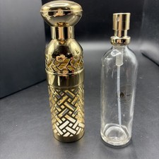 Guerlain Shalimar Eau de Toilette Refill Spray Bottle W/ Gold Metal Case 1981 picture