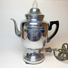 Vintage Farberware Electric Coffee Percolator Model #208 Tested Works 1950's picture