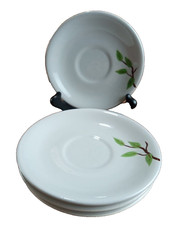 Weil Ware Vintage 50's California Pottery Brentwood Celadon Saucer Set of 4  picture