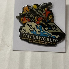 Universal Studios Japan 2nd Anniversary Waterworld Pin Back Pin Badge New picture