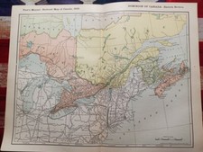1902 Train Route Map Eastern Canada Railroad All Lines Station Towns 11×9