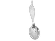 Large Spoon Pendant Charm .925 Sterling Silver picture