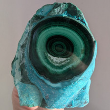 Malachite Slab Silica Chrysocolla Crystal Gemstone Slice Mineral Reiki Chakra picture