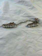 Gold Tone Chain & Faux Pearl Sweater Guard 7