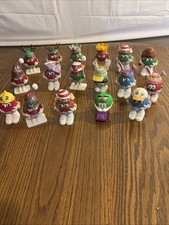 Set of 2 M&M's Minis Easter Characters Bunnies Candy Holders. 3.5” tall. picture